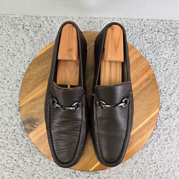 Bruno Magli Mens 11M Massyf Dark Brown Leather Business Casual Horsebit Loafer main image 15